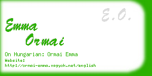 emma ormai business card